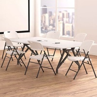 Table de bar pliante en plastique robuste Table haute pliable pour cocktail utilisation extérieure et événementielle