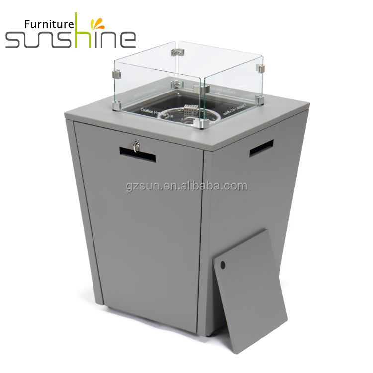 Уличная Бездымная настольная миска для огня 4 кг, огненная стеклянная бусина, алюминиевая рамка, настольная газовая подставка