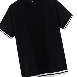 2024 <span class=keywords><strong>T</strong></span>-<span class=keywords><strong>shirt</strong></span> à manches courtes pour hommes noir et <span class=keywords><strong>blanc</strong></span> rayé <span class=keywords><strong>col</strong></span> rond mode contraste de couleur élégant <span class=keywords><strong>T</strong></span>-<span class=keywords><strong>Shirt</strong></span> à <span class=keywords><strong>col</strong></span> en <span class=keywords><strong>V</strong></span> - Product Image 4