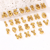 Grande Taille Ballon Alphabet Charmes En Acier Inoxydable A-Z Lettre Initiale Perles Pendentifs DIY Bracelets Colliers pour la Fabrication de Bijoux