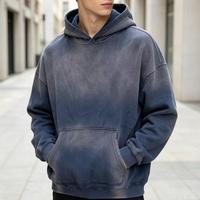 Sweat à capuche vintage délavé avec broderie appliquée personnalisée, imprimé, promotionnel, nouvelle arrivée, vêtements à capuche pour hommes