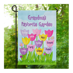 Promoción barata de alta calidad diseño personalizado bienvenida parche de doble cara Flor de girasol para decoración exterior Bandera de jardín - Product Image 1