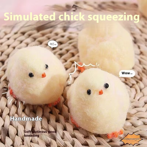 Petit poussin EVA jouet à presser Anti-Stress fluide rebond lent Slime même style que petit livre rouge Mochi Squishy jouets - Product Image 3