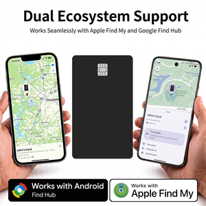 Tarjeta rastreadora para cartera con <span class=keywords><strong>doble</strong></span> ecosistema <span class=keywords><strong>Apple</strong></span> Find My y Google Find Hub, OEM personalizado para llaves, bicicletas, bolsos, tarjeta inteligente localizadora - Product Image 2