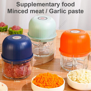 เครื่องบดอาหารอเนกประสงค์ขนาดเล็กแบบชาร์จไฟได้ สำหรับกระเทียมและเนื้อสัตว์ - Product Image 3