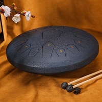 Wholesale Natural Handmade Nepal 6 to 12 Inch Healing Spiriual Steel Tongue Drum Hand Drum for Meditation