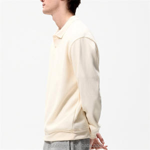 OEM personalizada de 100% poliéster de moda casual de gran tamaño de polo sudadera para hombres - Product Image 2