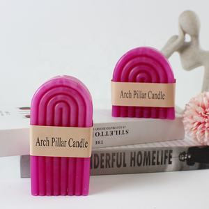 Décoration de mariage et de scène de luxe avec pilier parfumé à la cire de soja bougies en forme de bâton arqué - Product Image 5