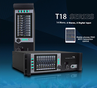 Console de mixage numérique à montage en rack BHA T18 à 18 canaux, écran tactile haute définition de 7 pouces 1280x800, compatible avec plusieurs systèmes