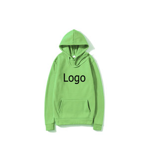 Spring Custom Printed Outdoor Casual Europe Style Fashion <strong>Green</strong> Color Cotton <strong>Hoodies</strong> <strong>Plain</strong> Long Sleeve Oversize Pullover <strong>Hoodies</strong> - Product Image 4