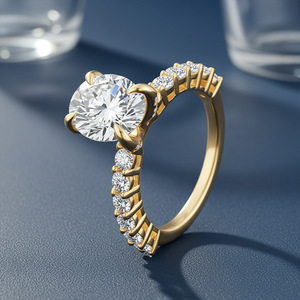 Bague en argent sterling S925 avec pierre latérale ovale en moissanite, bijoux élégants pour femmes, pour fiançailles, mariage, usage quotidien - Product Image 6