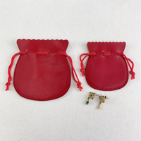 Sac à bijoux avec logo personnalisé sacs à cordon en simili cuir PU pour bagues emballage de bijoux stockage et présentation de bracelet et boucles d'oreilles
