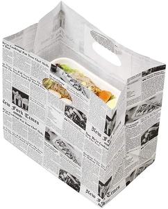 Sacs en papier <span class=keywords><strong>Kraft</strong></span> avec Logo personnalisé, carlin pour Restaurant, prise rapide, avec poignée, unités - Product Image 1