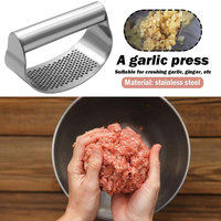 Prensa de Ajo Manual Premium de Acero Inoxidable de Alta Resistencia con Mango Ergonómico, Utensilio de Cocina Ecológico
