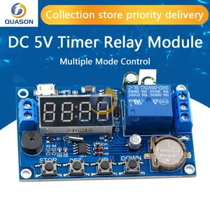 DC 5V Real time Timing Delay Timer Relay Module Switch Control Clock Synchronization Multiple mode control Wiring diagram