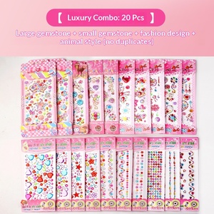 Autocollants en plastique pour enfants, autocollants en forme de gemmes, autocollants en cristal pour le visage, autocollants de dessins animés, autocollants de princesse pour filles, 3D, jouet pour le festival du 1er juin - Product Image 6