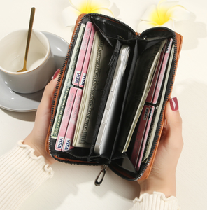 Hot Selling Wallet Long Zipper <b>Large</b> Capacity Mobile <b>Bag</b> PU Soft Leather <b>Change</b> Phone <b>Bag</b> Handbag - Product Image 6