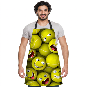 Tablier en polycoton vibrant, lavable, avec impression intégrale, pour restaurant et bar, personnalisable par sublimation - Product Image 1