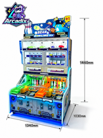 Machine d'arcade de mini-bowling 2 joueurs, à monnayeur, avec distribution de tickets, jeu de bowling en bois pour enfants, pour parcs d'attractions, centres de jeux et FEC