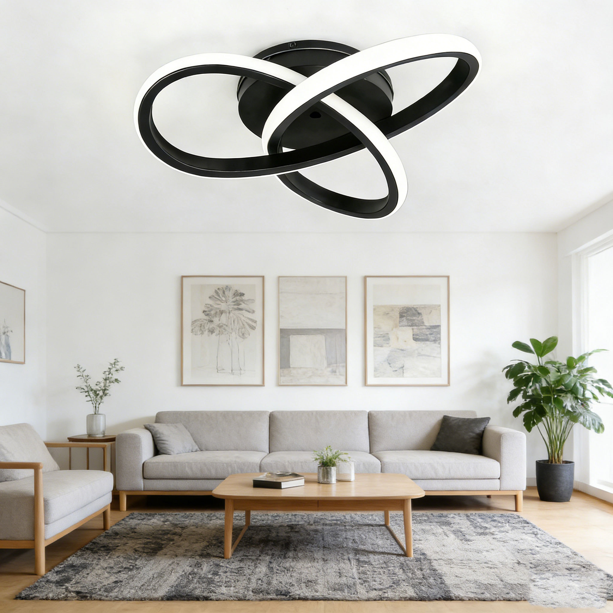 Living Room Ceiling Light 13W 3CCT Adjustable Lights for Home Ceiling Sleek Appearance Sleek and Appearance Ceiling Light Modern