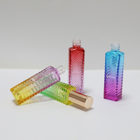 Nouveauté 10ml verre de couleur dégradé personnalisé pour bouteilles à billes bouteilles de pulvérisation à bouchon à vis pour crème de soin de la peau nettoyant pour le visage C
