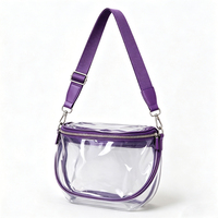 Sac bandoulière transparent personnalisé pour femme, nouveau design, idéal pour les concerts, les jours de match et les sorties