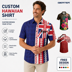 Chemise Hawaïenne Personnalisée des Îles Cook, Chemise Polynésienne Aloha, Chemise Style Drapeau Tribal des Îles du Pacifique <span class=keywords><strong>pour</strong></span> Hommes, Femmes et Jeunes - Product Image 1