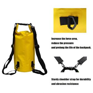 Sac à dos étanche personnalisé 10L 15L 20L pour la randonnée et le camping, en bâche PVC 500D, indice d'étanchéité IPX6, épaisseur 0,5 mm - Product Image 4