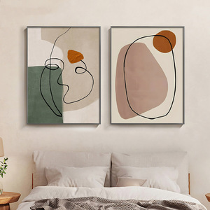 Décoration de la maison géométrique <span class=keywords><strong>Matisse</strong></span> visage ligne affiches murales impression sur toile photo moderne abstrait mur art ligne art - Product Image 6