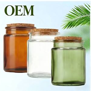 Muestra Gratis, Frascos <span class=keywords><strong>de</strong></span> Vidrio Marrón Vacíos <span class=keywords><strong>de</strong></span> 100ml, 250ml, 4oz, 6oz, Frascos <span class=keywords><strong>de</strong></span> Vidrio Hechos a Mano para Regalo <span class=keywords><strong>con</strong></span> Tapa <span class=keywords><strong>de</strong></span> <span class=keywords><strong>Corcho</strong></span> para Velas - Product Image 1