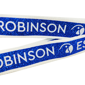 Custom Reflective Film Screen-Printed Logo Reflective <b>Lanyard</b> Corporate Employee ID Badge <b>Polyester</b> <b>Lanyard</b> with Metal Clip - Product Image 2