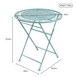 Cina produttori professionali Vintage moderno all'aperto rustico bistrot mobili rotondi piccolo tavolo pieghevole per il <span class=keywords><strong>giardino</strong></span> - Product Image 2