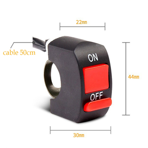 1 pièce interrupteurs de moto connecteur <span class=keywords><strong>Bullet</strong></span> interrupteurs de guidon bouton marche/arrêt connecteur interrupteur à bouton poussoir accessoires de moto - Product Image 6