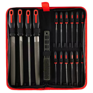 17PCS cao cấp công nghiệp lớp T12 thả giả mạo hợp kim thép tập tin công cụ thiết lập 4 tập tin lớn 12pcs kim tập tin 1 bàn chải DIY Carry trường hợp - Product Image 3