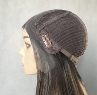 Perruque Casher Transparente en Dentelle Suisse HD, Lisse, Densité 130%, Brun Foncé Naturel avec Mèches, Sans Colle, Sheitel pour Femmes Blanches