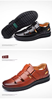 Sandales de sport pour hommes à bout ouvert avec fermeture auto-agrippante, semelle souple antidérapante, pour hommes d'âge moyen et seniors, couleur noire