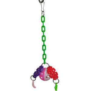 Hot Selling Plastic Vogel Speelgoed Variaties Vruchten Kleurrijke Cirkelvormige Vormen Interactief Zelfvermakelijk Speelgoed Voor Honden Willekeurig - Product Image 3