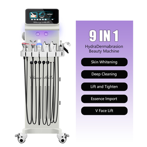 Machine de beauté Hydra Dermabrasion 9 en 1, sondes multiples, nettoyage en profondeur de la peau, élimination des points noirs, blanchiment de la peau, hydratation, lifting - Product Image 1