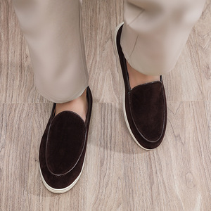 <b>Mens</b> Slip-On Shoes Soft-Sole Flat Lazy-Style No-<b>Tie</b> Loafers Summer Mesh Sneakers Wear-Resistant Faux Leather Lining - Product Image 3