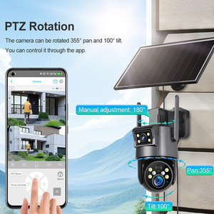 Rscamtom 4K PTZ 태양광 네트워크 카메라 8MP 20X 광학 듀얼 렌즈 방수 야외 4G 야간 투시경 20X IP 태양광 PTZ 카메라 - Product Image 5