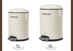 FEDASH - <span class=keywords><strong>Cubo</strong></span> de <span class=keywords><strong>Basura</strong></span> con Pedal de Acero Inoxidable Ecológico de 12L, Tapa de Cierre Suave, Contenedor de Almacenamiento Resistente a los <span class=keywords><strong>Olores</strong></span> para Cocina, Baño y Oficina - Product Image 4