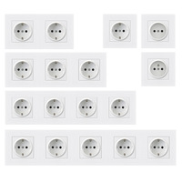 Enchufe de Pared Estándar Europeo Premium 86*86mm 16A, Material de PC Ignífugo de Bronce Fosforado, Tomacorriente Europeo para Proyectos Hoteleros