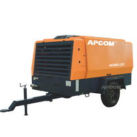 Compresseur d'air à vis portable 13 bar 460cfm diesel APCOM 132kw 180HP haute pression compresseur d'air diesel pour l'exploitation minière