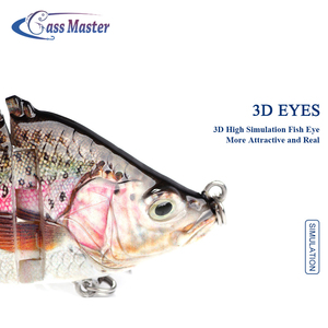 Bassmaster salmonete <span class=keywords><strong>vivo</strong></span> atraer señuelo de plástico articulado de señuelo de pesca artificial pesca de lubina <span class=keywords><strong>cebo</strong></span> - Product Image 4