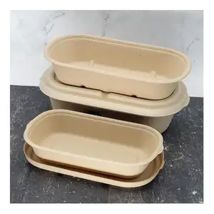 Giấy dùng một lần hộp có thể tái chế Chất lượng cao giá rẻ Cookie nhiệt bé bánh mì leakproof an toàn tự niêm phong thực phẩm màu đen để đi hộp