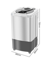 Sécheuse domestique D 9,5 kg, essoreuse à linge pour charges de 8,5 kg et 10 kg, porte à ouverture par le haut, tambour en acier + lumière bleue