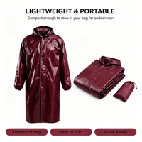 Poncho de pluie réfléchissant en tissu Oxford robuste pour hommes adultes, style coupe-vent une pièce, imperméable de sécurité pour le travail en extérieur