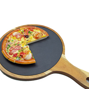 Pizarra de piedra personalizada para decoración de mesa, tablero de madera para queso con mango - Product Image 3