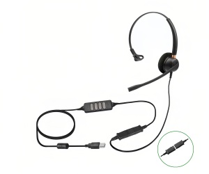 Auriculares USB para Centro de Llamadas con Micrófono con Cancelación de Ruido para PC, Conferencias <span class=keywords><strong>Web</strong></span>, Oficina, Centro de Llamadas - Product Image 3