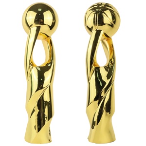 45 CM Resina Dourada de Alta Qualidade Polido Football Soccer Basketball Award Lembrança Troféus para Sports Championship Leagues Cups - Product Image 3